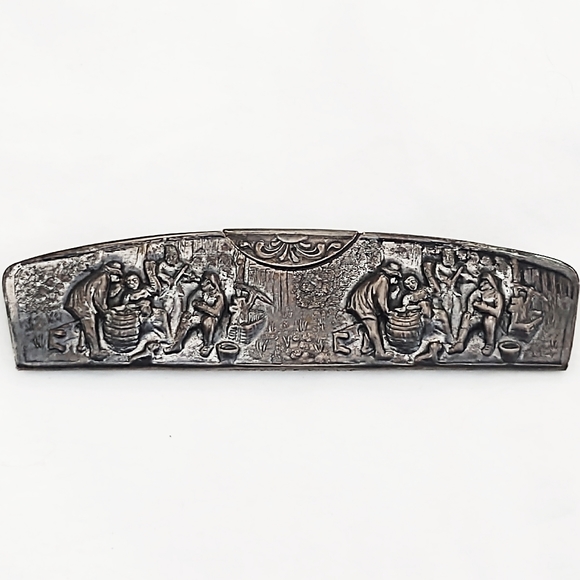 Vintage Danish Designer Silver Embossed Repoussé Comb Holder - Picture 2 of 7